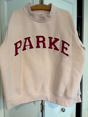 Parker Pale Pink Appliqué Logo Sweatshirt